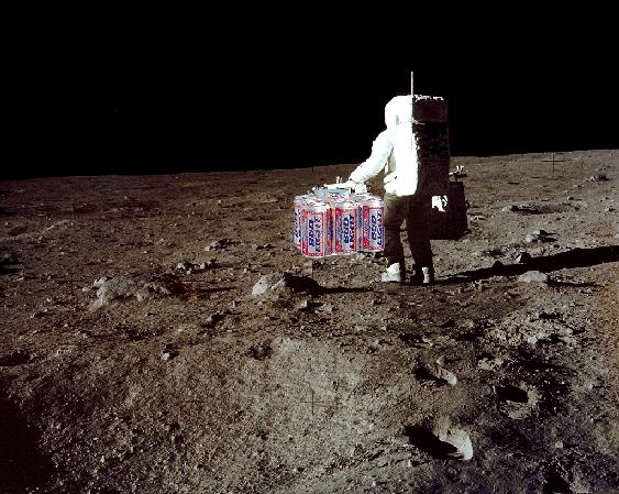 picture of astronaut carrying budlight